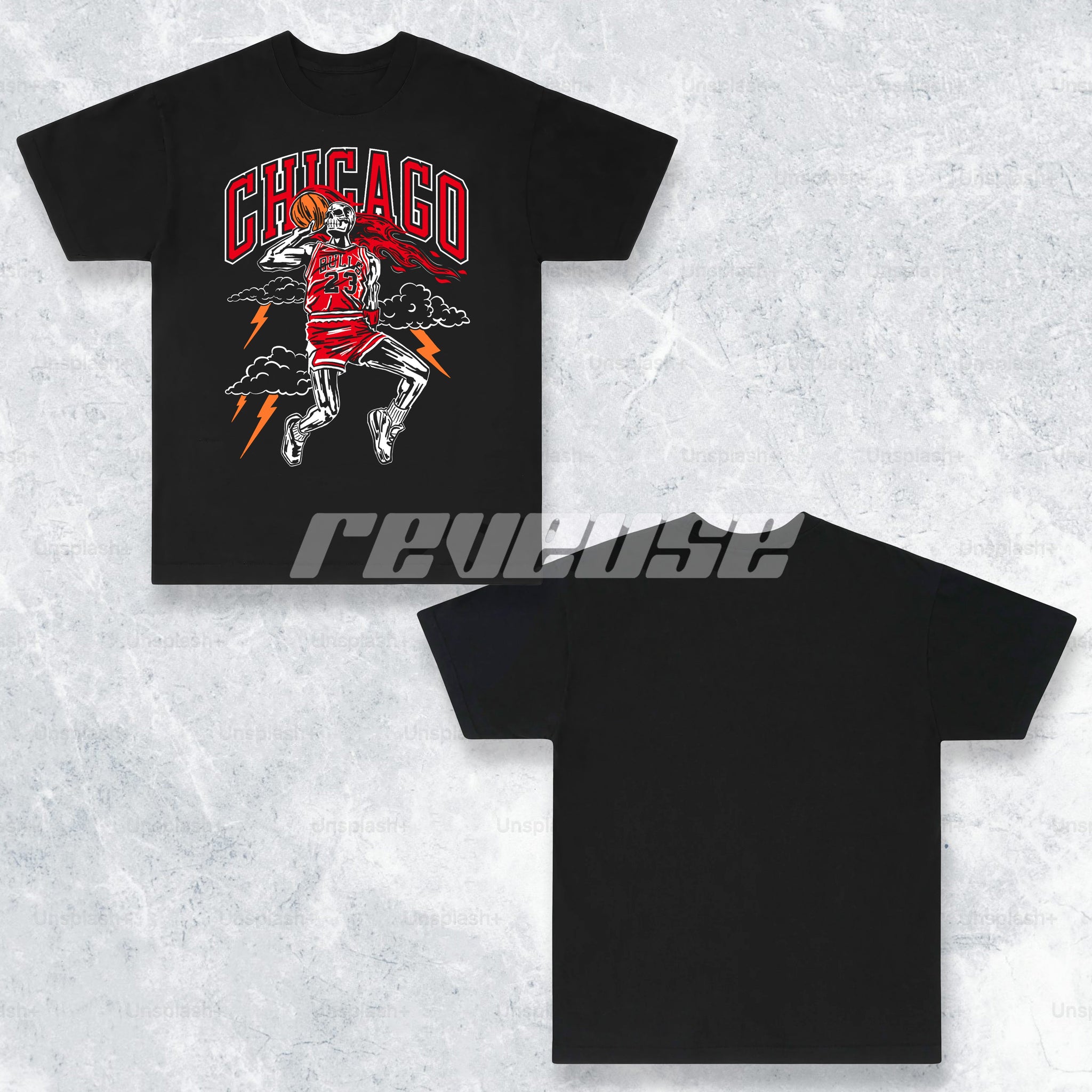 Chicago Bulls Michael Jordan 23 Skeleton T-Shirt